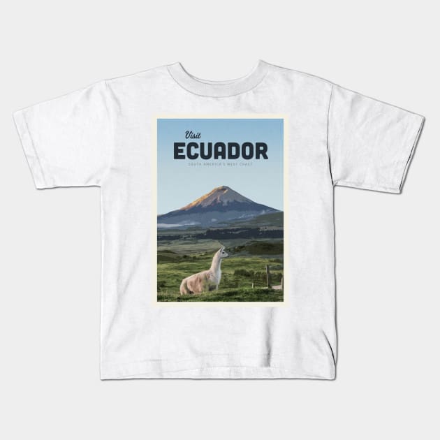 Visit Ecuador Kids T-Shirt by Mercury Club